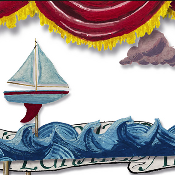 Gouache assets overlaying each other on digital canvas.